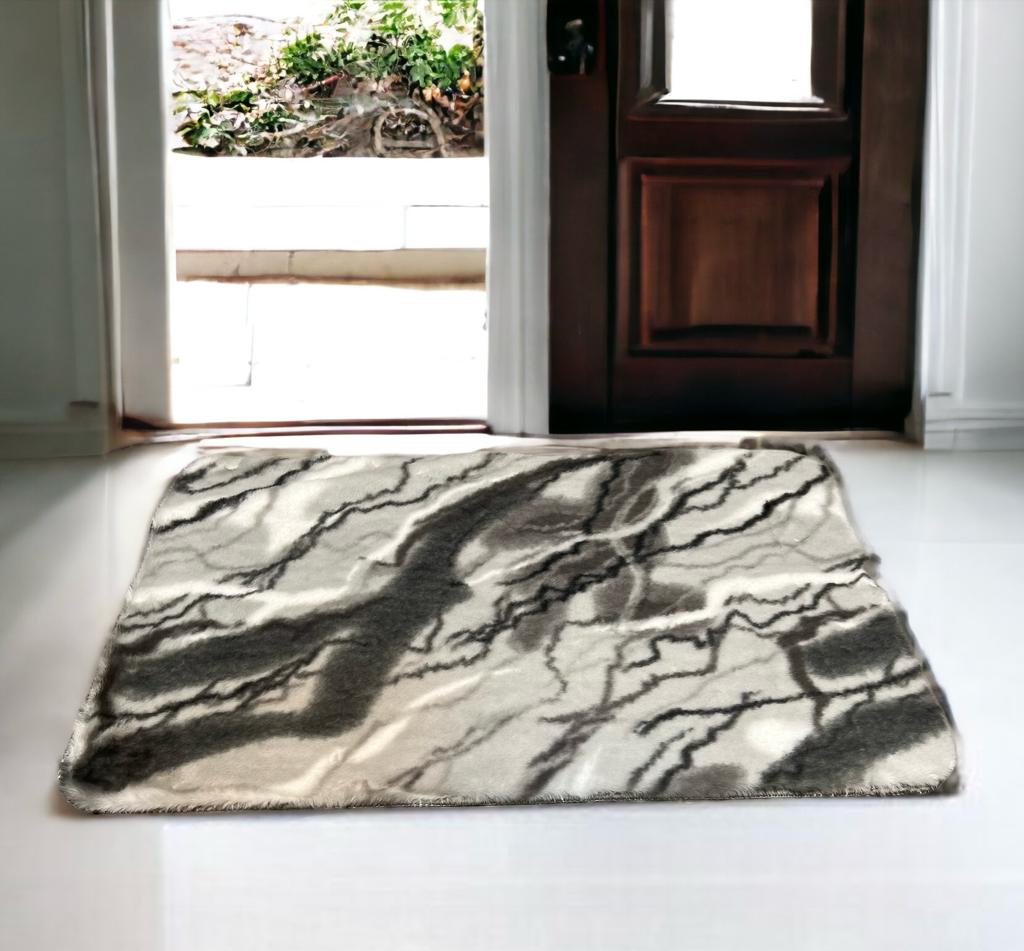 MARBLE FUR RUG